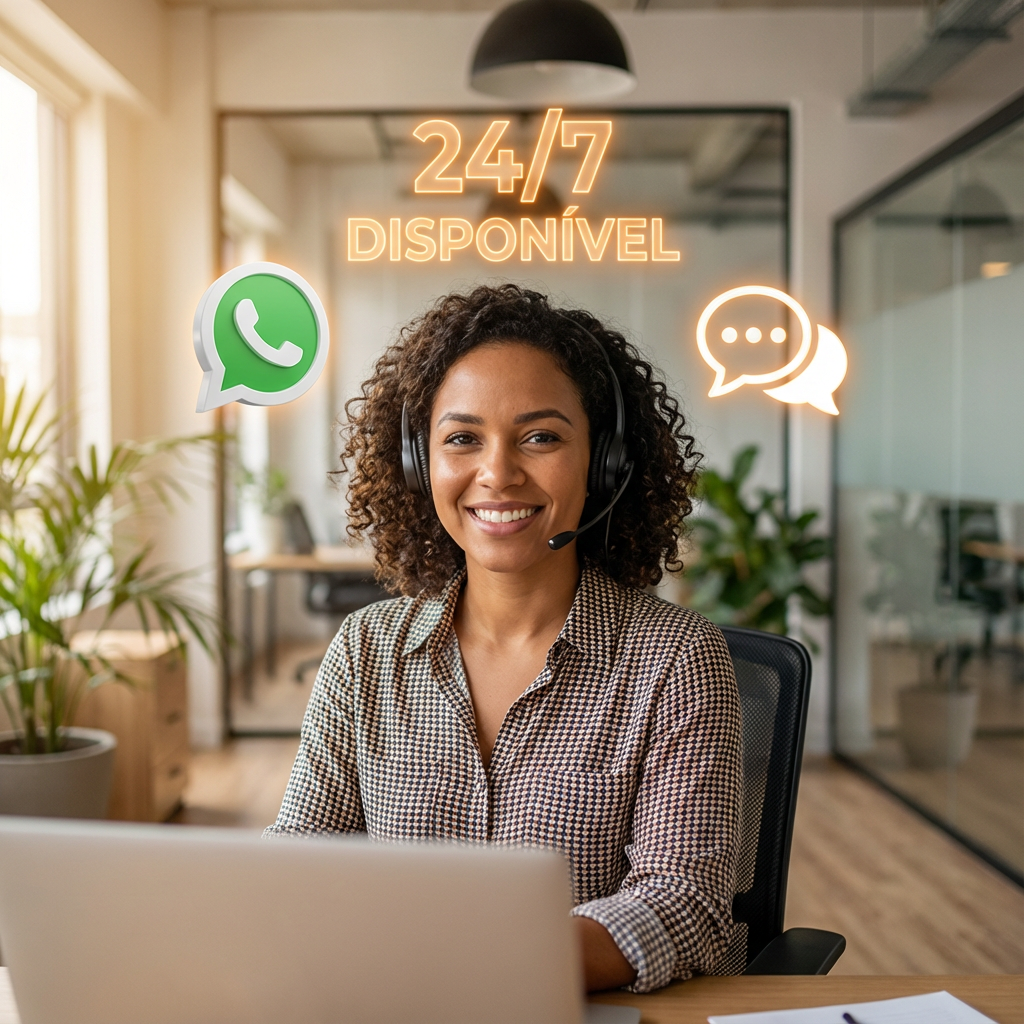 Suporte ao cliente 24 horas em português